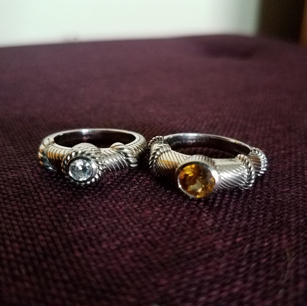 Judith Ripka Sterling Stackable Diamonique Rings (